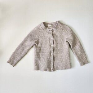 Juliet & The Band Girl's Metallic Lambswool Button Front Cardigan sz 8 FLAWED